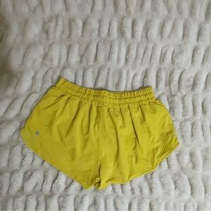 Lululemon Athletica Yellow Athletic Shorts